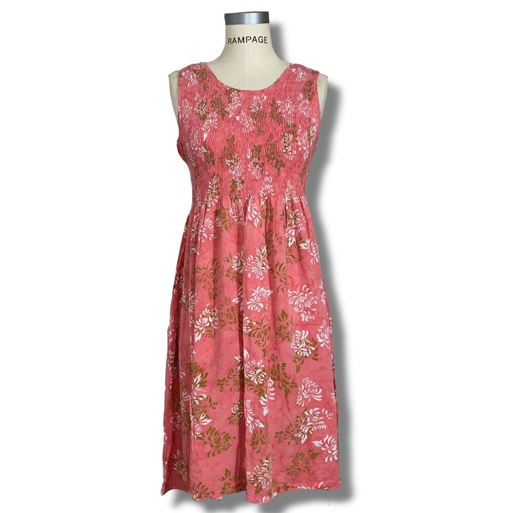 Lost River Clothing Co Women’s Size Medium Beach Tank Sun Dress Pink Fit Flare